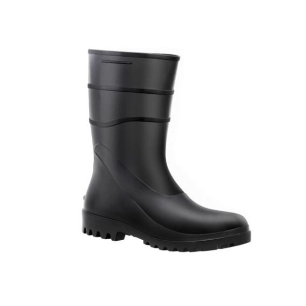 BOTINA PVC CANO CURTO PRETO C/FORRO - Nº 38 - BRACOL C.A. 37456