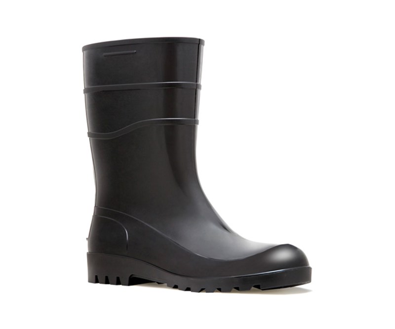 BOTINA PVC CANO CURTO PRETO C/FORRO - Nº 39 - BRACOL C.A. 37456