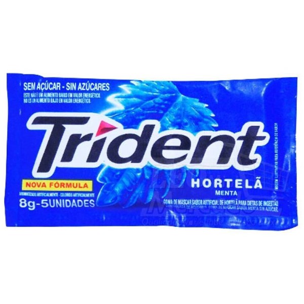 CHICLETE TRIDENT HORTELÃ