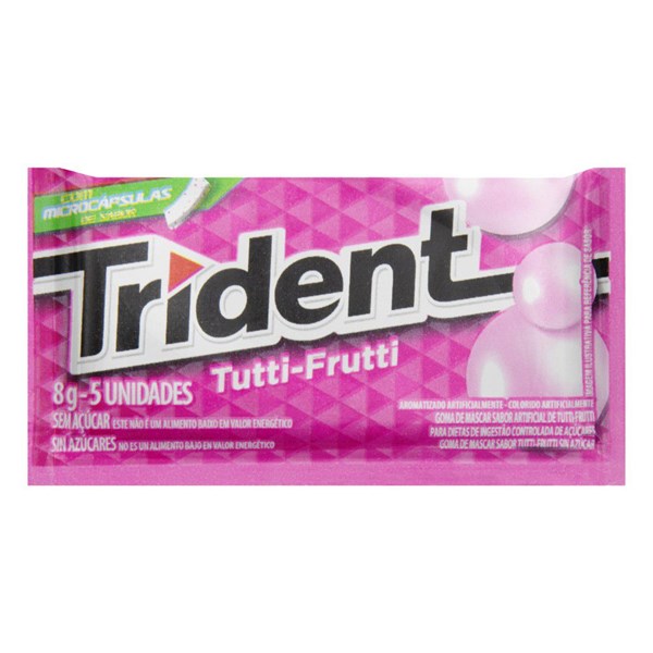 CHICLETE TRIDENT TUTTI FRUTTI