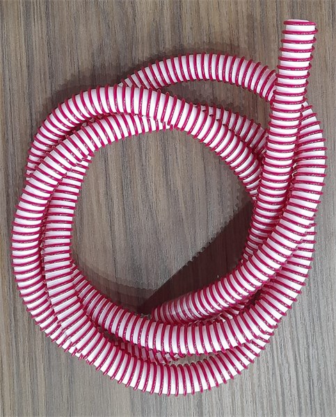 MANGUEIRA PLASTICA HELIX BRANCO VERMELHO