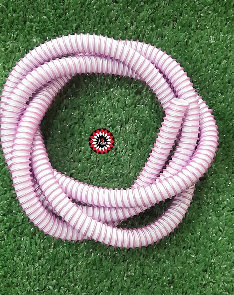 MANGUEIRA PLASTICA HELIX ROSA/BRANCO