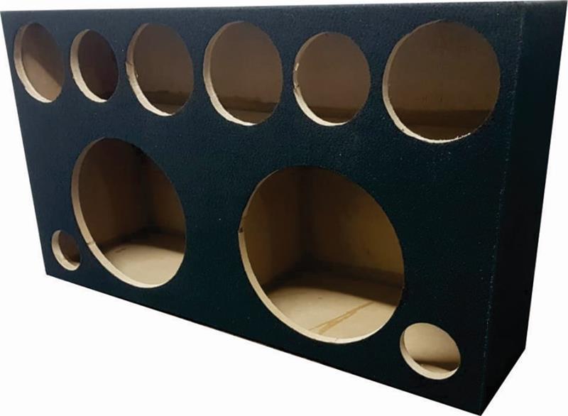 Gabinete Auto 2x12" c/Corneteira 4 Drivers e 2 Tweeters