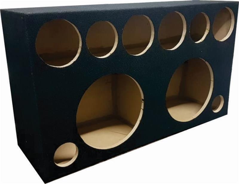 Gabinete Auto 2x12" c/Corneteira 4 Drivers e 2 Tweeters