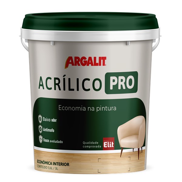 TINTA ACRILICO PRO BRANCO NEVE GL 3,6 L  - ARGALIT