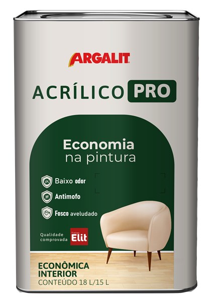 TINTA ACRILICO PRO PALHA LT 18 L - ARGALIT