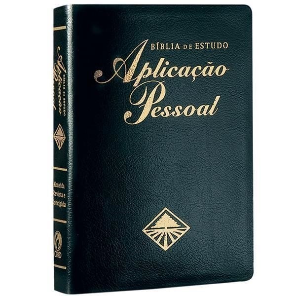 Bíblia de Estudo Aplicação Pessoal Média Capa Luxo Preta