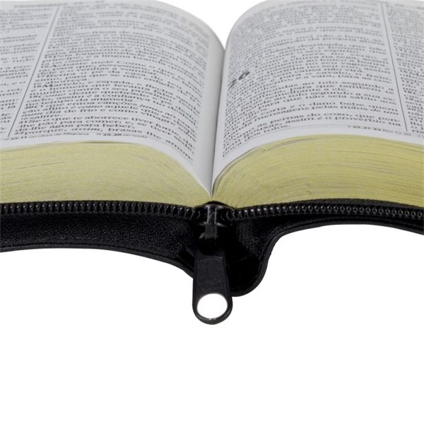 Biblia Letra Grande Pequena Indice e Ziper Preta ARC