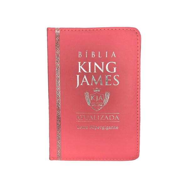 Biblia King James Atualizada Letra HiperGigante Ziper Rosa