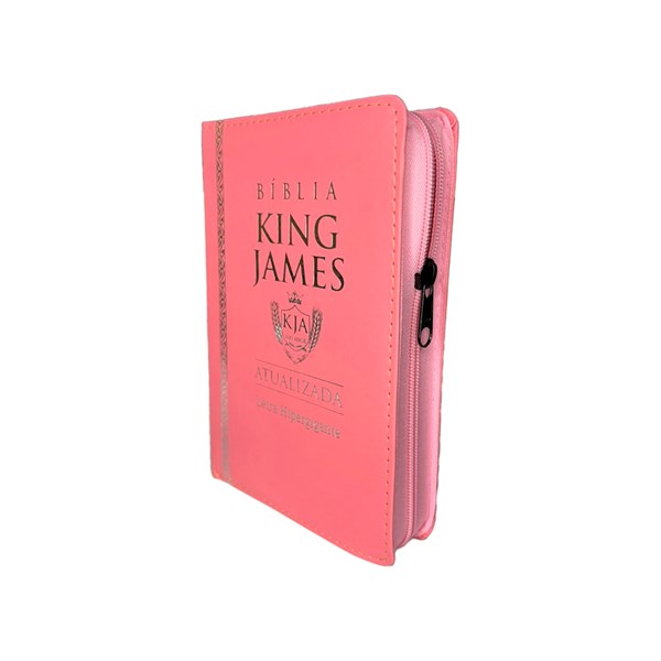 Biblia King James Atualizada Letra HiperGigante Ziper Rosa