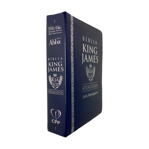 Biblia King James Atualizada Letra Hiper Gigante Coverbook Azul