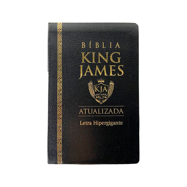 Biblia King James Atualizada Letra Hiper Gigante Coverbook Preta