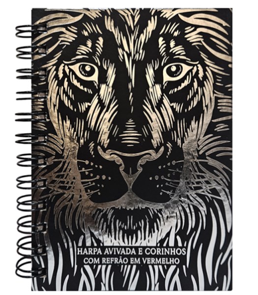 Harpa Avivada e Corinhos Letra Gigante Espiral Preta