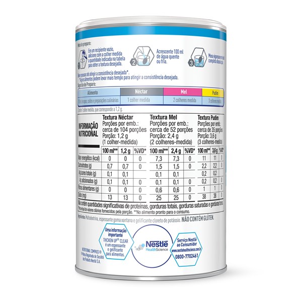 Thicken Up® Clear Sem Sabor Lata 125g