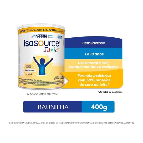 Isosource® Júnior Sabor Baunilha Lata 400g