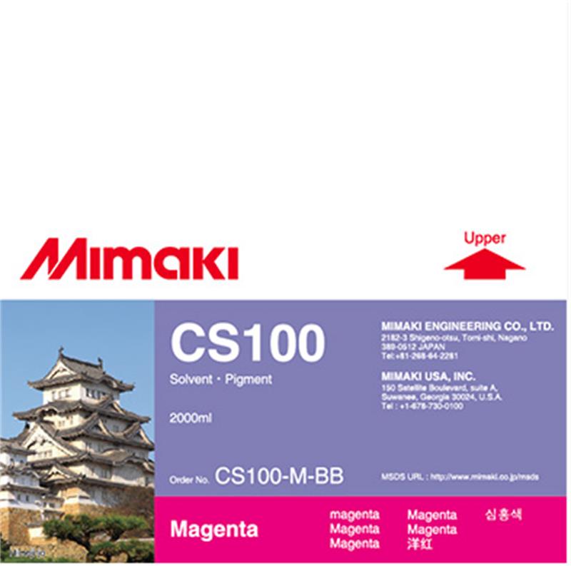 TINTA SOLVENTE MIMAKI CS100 MAGENTA BAG 2L I-CS100-M-BB-1-SW