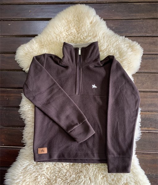 Casaco de Soft - Marrom - Gola Areia - DT INFANTIL