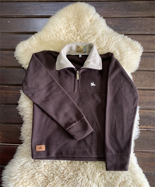 Casaco de Soft - Marrom - Gola Areia - DT INFANTIL