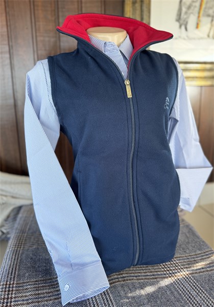 Colete de Soft - Azul Marinho - Gola Vermelha - ADULTO Feminino