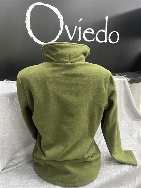 Casaco de Soft - Verde Queimado - Gola Branca