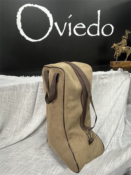 Porta Botas em Lona Grão de Arroz - Marrom/Marrom