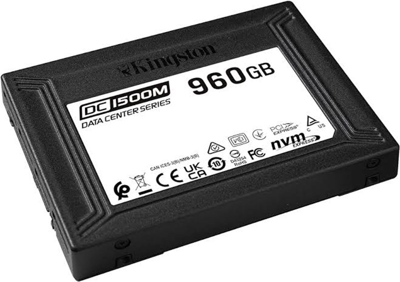 SSD KINGSTON 960GB DCI500M DATA CENTER SERIES NVME PCIE U.2 LEITURA E GRAVAÇÃO 3100MB/S - 2700MB/S SEDC1500M/960G