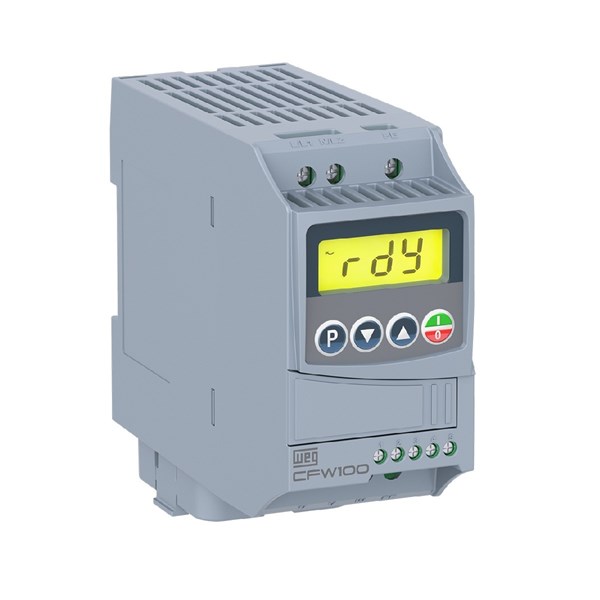 CONVERSOR ELETRONICO DE FREQUENCIA, PARA VARIACAO DE VELOCIDADE DE MOTOR ELETRICO CFW100 G2 CFW100B02P6S220G2