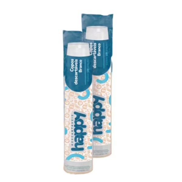 COPO AGUA 150ML TRANSPARENTE HAPPY  PCT100 2500UND