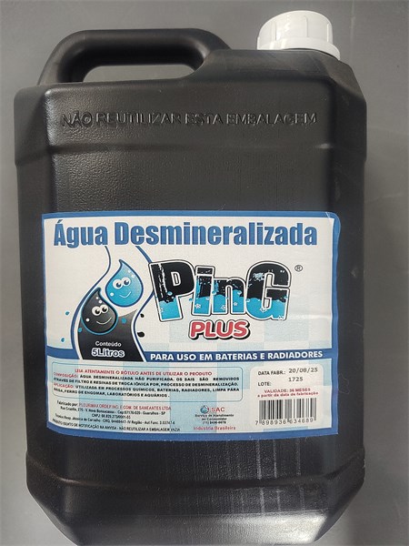 AGUA DESMINERALIZADA 5 LT PING PLUS