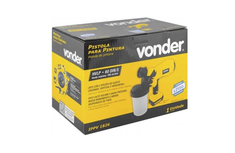 PISTOLA PINTURA 18V IPPV1826 S/BAT. S/CAR. INTERC. VONDER