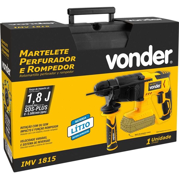 MARTELETE PERF/ROMP 18V IMV1815 S/BAT. E CAR. INTERC. VONDER 60.04.181.500