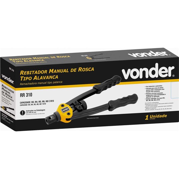 REBITADOR MANUAL DE ROSCA RR310 M3-M10, RR 310 VONDER 35.81.000.310