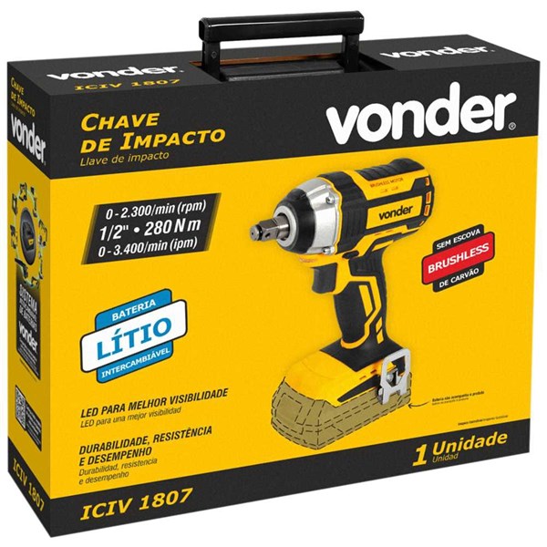 CH IMPACTO 1/2  18V ICIV1807 S/BAT. S/CAR. VONDER 60.04.180.700