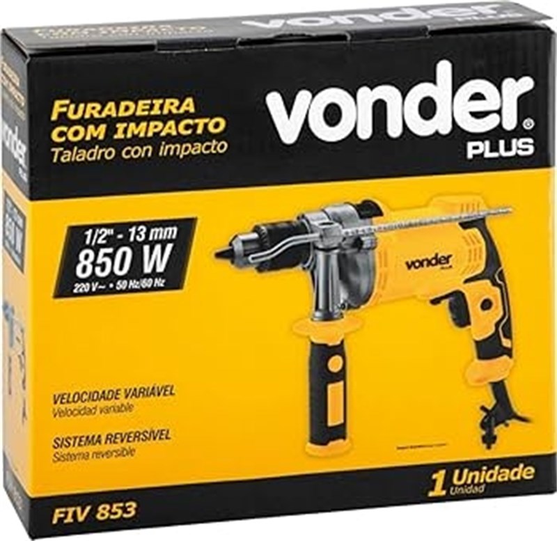 FURADEIRA IMPACTO 1/2 850W 220V FIV 853 VONDER