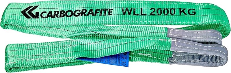 CINTA NYLON 2.0 TON 2MT  VERDE CARBOGRAFITE