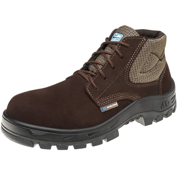 BOTA 36 NOBUCK CAFE CADARÇO BICO COMPOSITE PLUS 15/17 MARLUVAS
