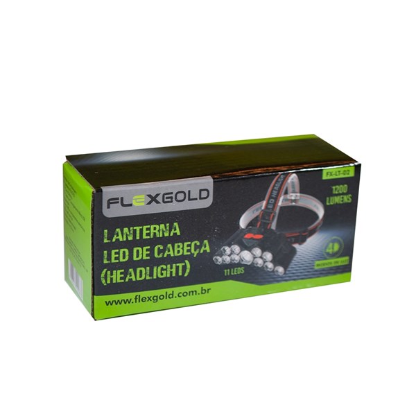 LANTERNA LED RECARREGAVEL P/CABECA 11 LEDS FXLT02