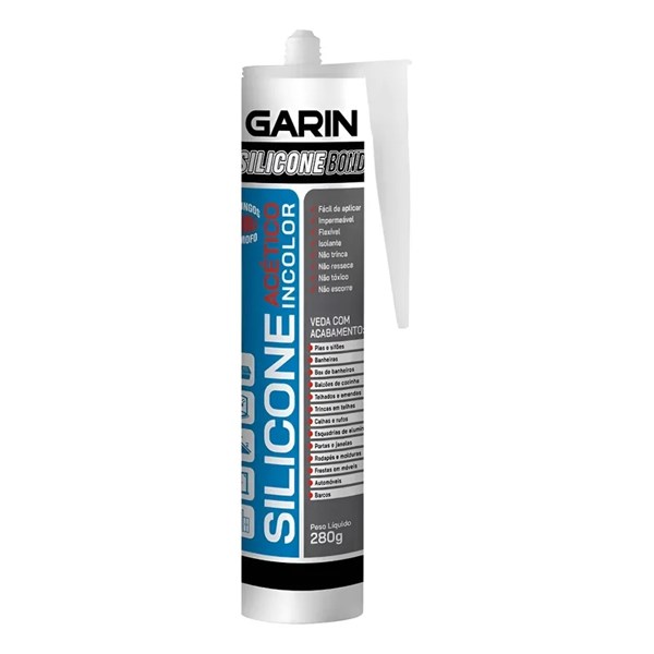 SILICONE INCOLOR ACETICO - GARIN 280 GR