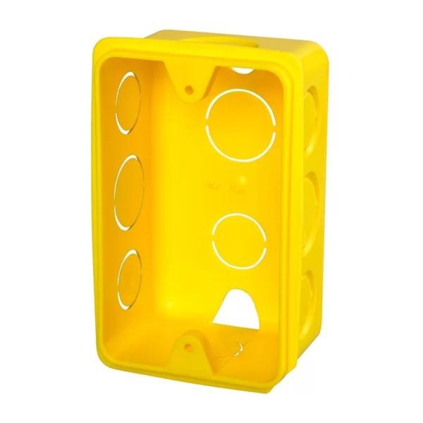 CAIXA DE LUZ 4X2 RETANGULAR AMARELA