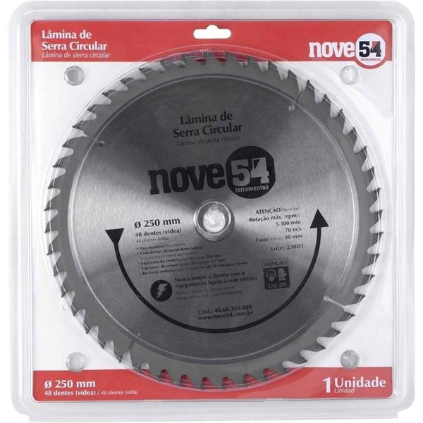 SERRA CIRCULAR 25O X 30MM X 48D  NOVE54