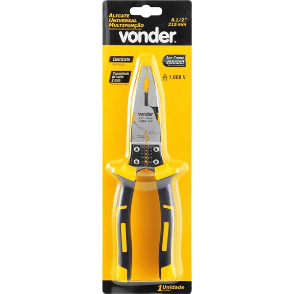 ALICATE UNIVERSAL 8.1/2 CRV ELETRICISTA 1000V VONDER