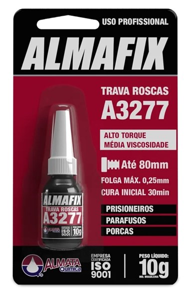 TRAVA ROSCA TORQUE ALTO - A3277 10GRS VERM ALMAFIX