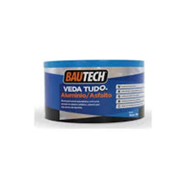 FITA ALUMINIO ASFALTO 10CMX10M BAUTECH