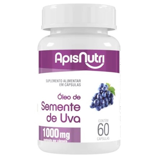 OLEO DE SEMENTE DE UVA 60CAPS 1000MG APISNUTRI