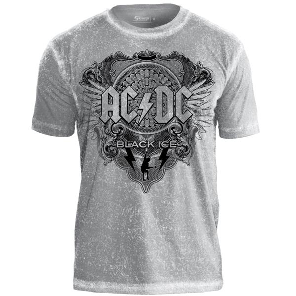 CAMISETA STAMP AC/DC BLACK ICE MCE198 CINZA