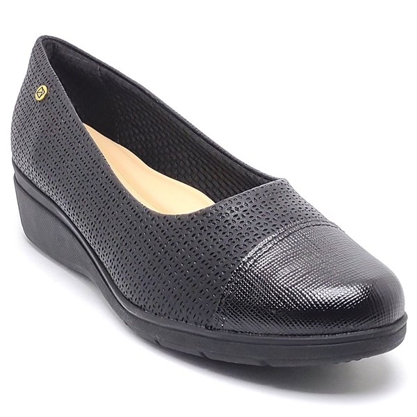 SAPATO PICCADILLY 117104 ANABELA/PRETO