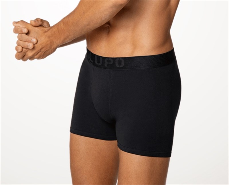 CUECA LUPO BOXER 784-069 PRETO/PRETO