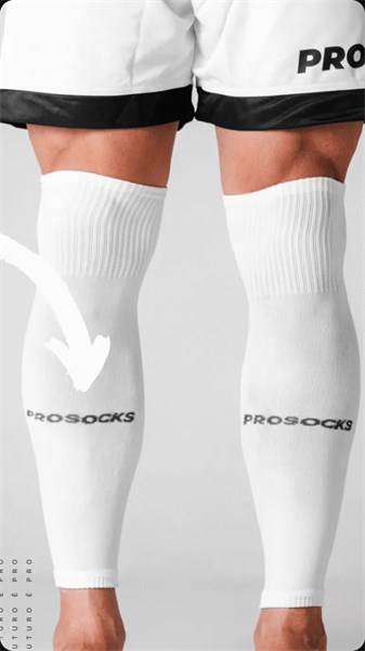 MEIAO PROSOCKS ARMOUR CORTADO FUTEBOL BRANCO