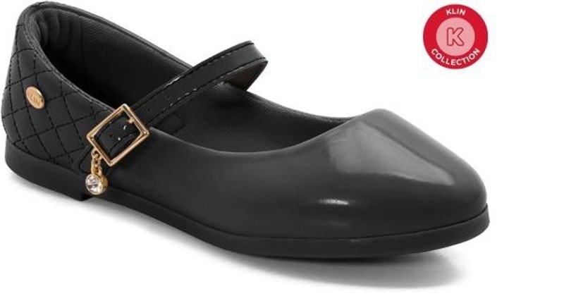 SAPATILHA KLIN PRINCESA 151.167 VERNIZ/PRETO