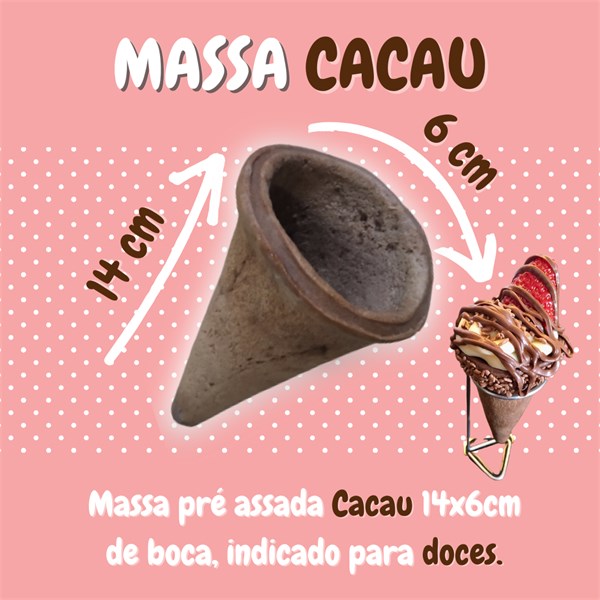 Cone Cacau 14 cm (12und.)